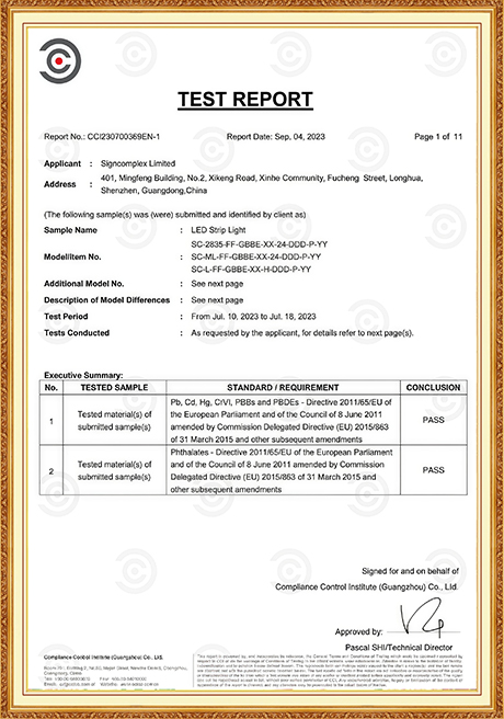 Certificate Of Honor