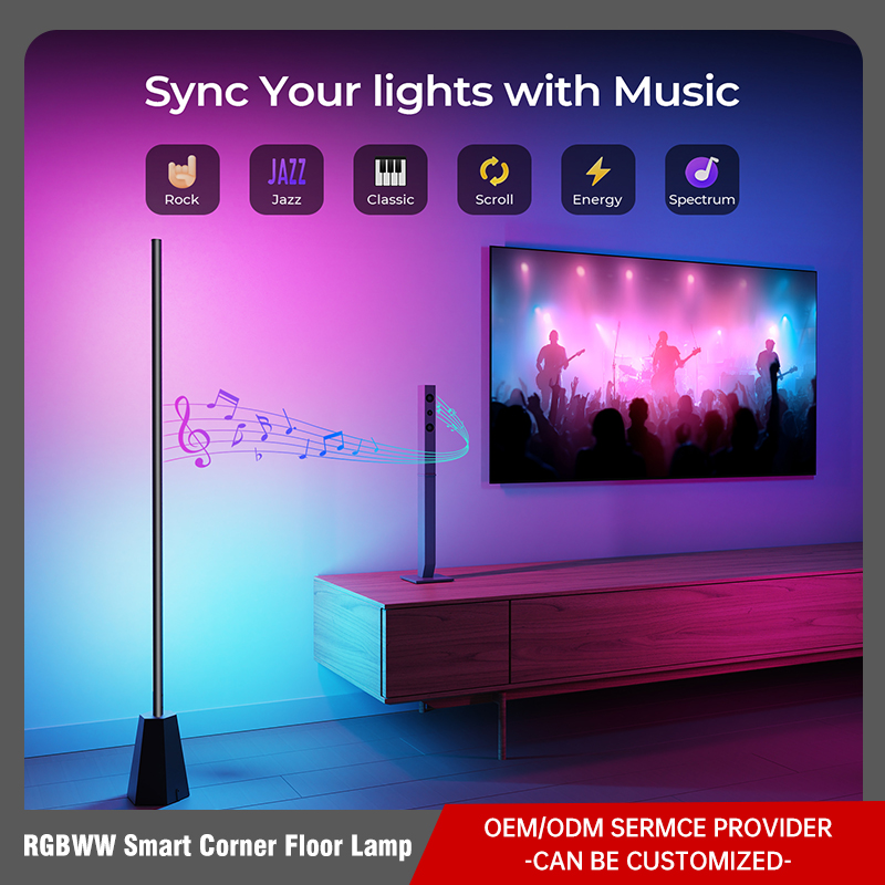 RGBWW Smart Corner Floor Lamp